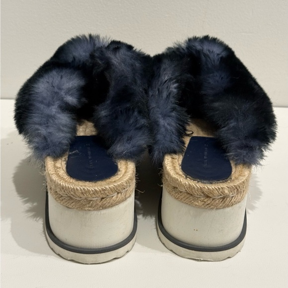 Zara  Faux Fur Platform Espadrilles Slides 39 - Picture 6 of 11